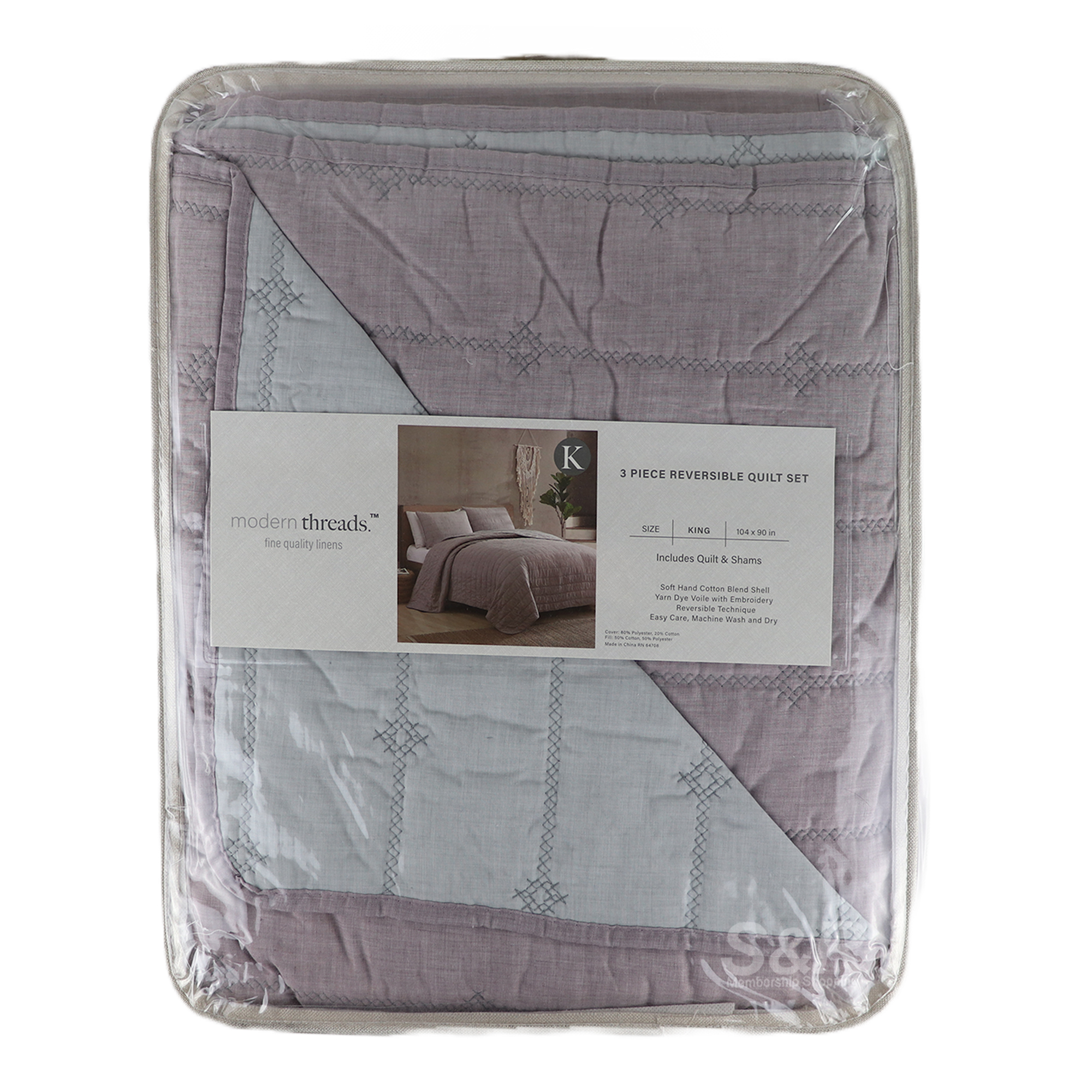 Modern Threads Reversible Quilt King Set